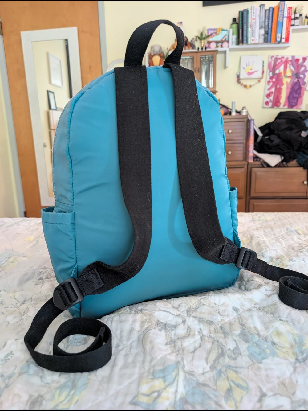 Teal Nylon Kids Backpack